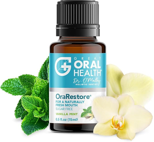 OraRestore Bad Breath Treatment for Adults Halitosis: Dentist Formulated Oral Rinse Concentrate Tooth Oil Liquid Toothpaste, Fresh Breath Mouthwash for Dry Mouth, Oral Care, Healthy Gums & Teeth 15ml