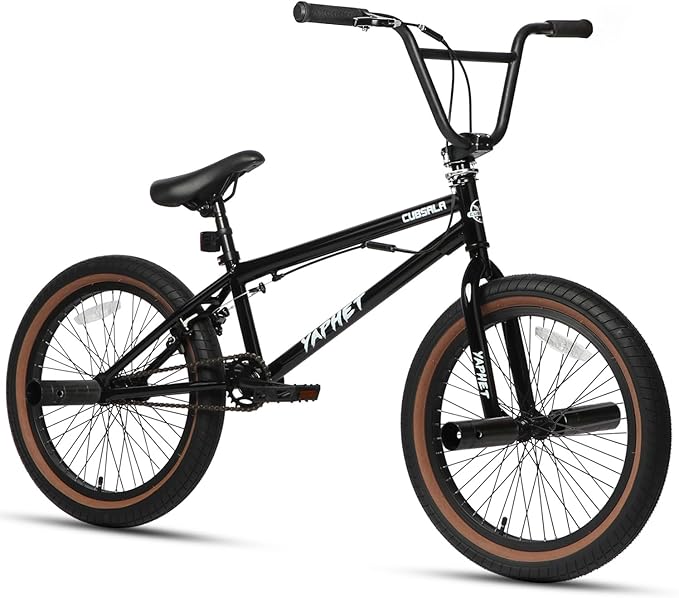 Freestyle BMX Bike, 20 Inch Yaphet Bicycle for Teen Beginner and Adult Riders, Bike with Hi-Ten Steel Frame, Multiple Colors-StrideForce Fitness