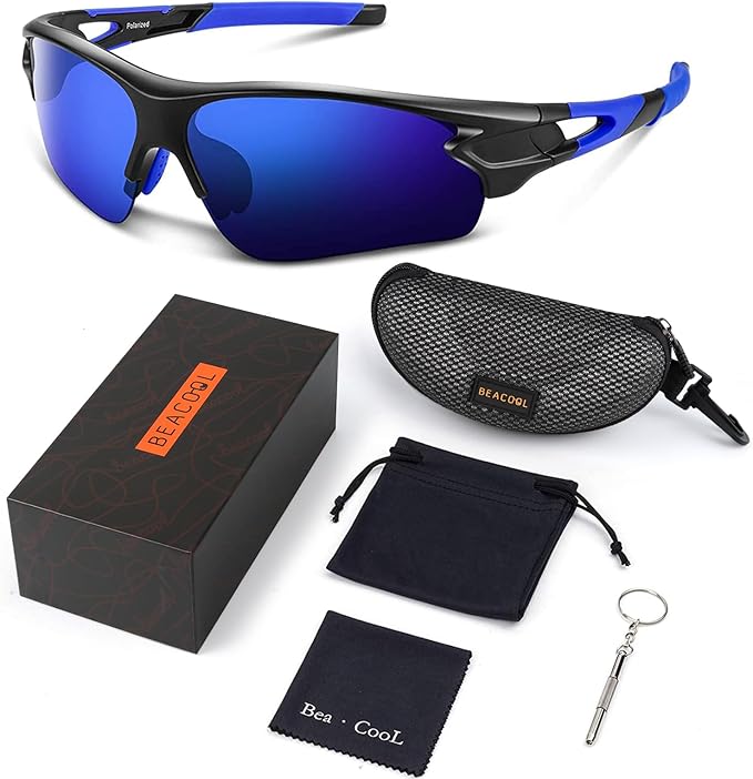 BEACOOL Polarized Sports Sunglasses for Men Women Youth Baseball Fishing Cycling Running Golf Motorcycle Tac Glasses UV400-StrideForce Fitness