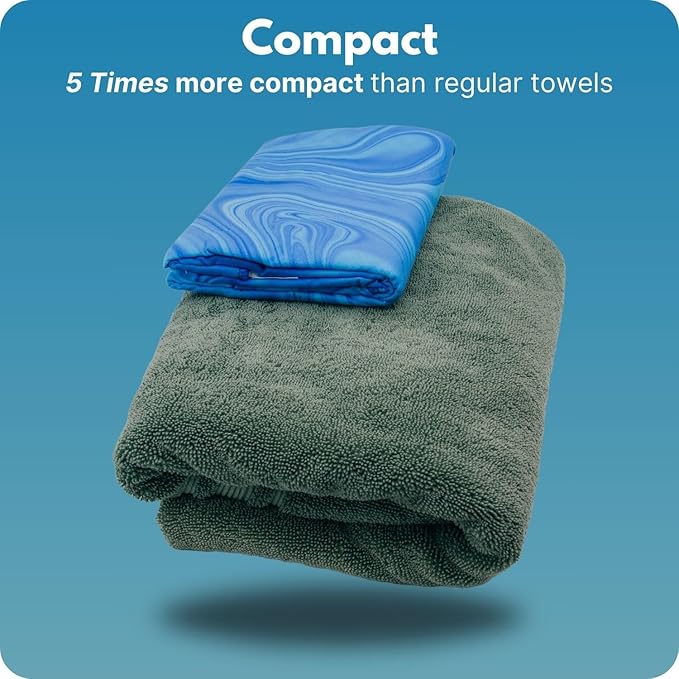 ECCOSOPHY Microfiber Beach Towel - Sand Free Towels are Quick Dry, Light Weight, Super Absorbent - Perfect Pool, Travel, Cruise, Camping Essentials - Oversized Extra Large for Adults 71x35 in-StrideForce Fitness