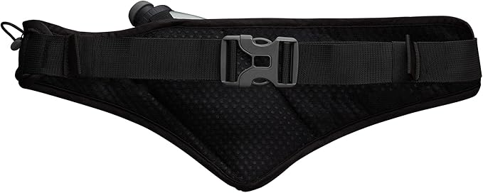 Nathan Peak Running Hydration Waist Pack Belt w/ Speed Draw Flask Water Bottle, 18oz/535 ml Push/Pull Race Cap, Expandable Zippered Stretch Pocket-StrideForce Fitness