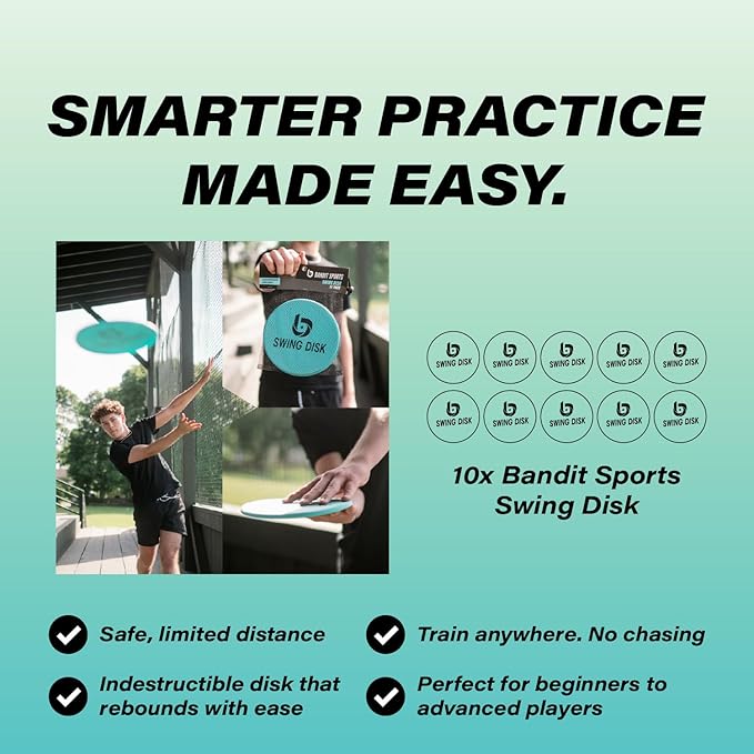 Swing Disk Baseball Swing Trainer, Baseball Hitting Trainer Disks for Improving Baseball Swing, Baseball Training Equipment to Analyze Swing and Improve Batting Mechanics-StrideForce Fitness