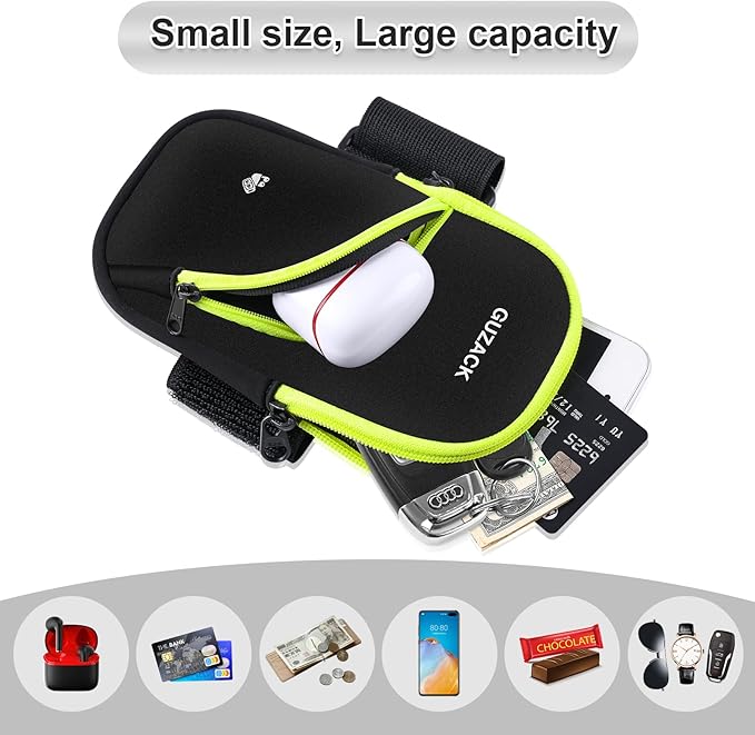 Phone Holder for Running Armband for iPhone 14 15 Pro Max 13 12 11 X XS XR 8 7 6 Plus SE Samsung Up to 6.9'' Cell Phone Arm Bands Bag with Key Card Pocket for Walking Exercise Workout Fitness-StrideForce Fitness