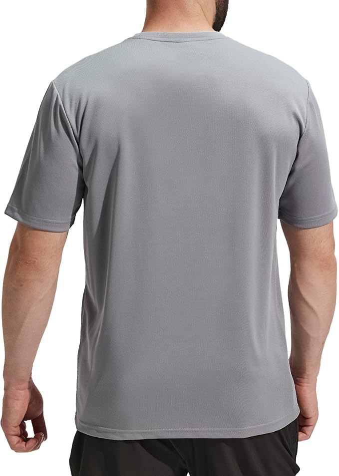 MIER Men's Quick Dry Workout Shirts Moisture Wicking Running Athletic Performance T-Shirts Recycled Polyester Top Tee-StrideForce Fitness