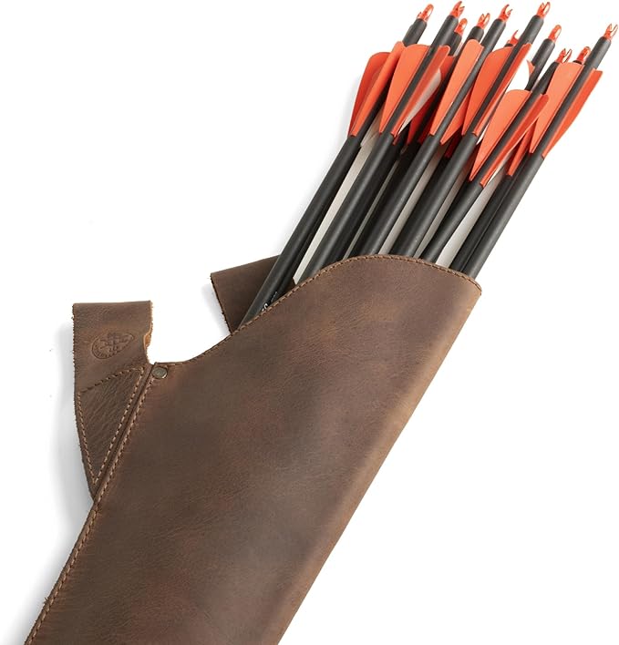 Leather Hip Quiver for Arrows, Hunting Quiver Arrow Holder, Archery Quivers Holder, Best Compound Bow Arrow Quiver for Recurve Bow, Back Quiver, Design for Archery Crossbow Quiver-StrideForce Fitness