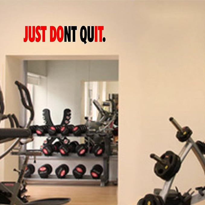 Jeyfel Decals. Fitness Wall Decals. Just Don't Quit. Just Do It. Vinyl Wall Art, Sticker Decal Gym.-StrideForce Fitness