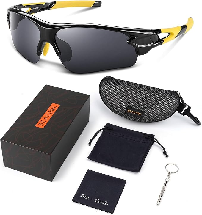 BEACOOL Polarized Sports Sunglasses for Men Women Youth Baseball Fishing Cycling Running Golf Motorcycle Tac Glasses UV400-StrideForce Fitness