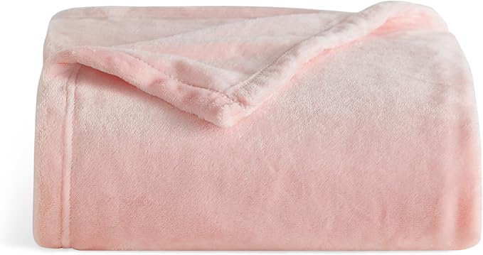 Bedsure Fleece Blanket Twin Blanket Pink - 300GSM Soft Lightweight Plush Cozy Twin XL Blankets for Bed, Sofa, Couch, Travel, Camping, 66 inch X 90 inch-StrideForce Fitness