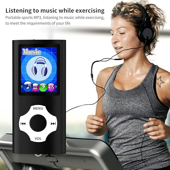 MYMAHDI Support TF Cards Slim 1.8" LCD Mp3 Mp4 Player Media/Music/Audio Player with Accessories Black-StrideForce Fitness
