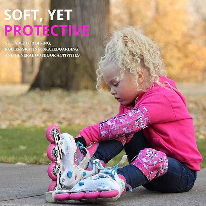 Soft-Style Kids Knee and Elbow Pads with Bike Gloves, Flexible Impact-Resistant Gear for Ages 2-11, Designed for Balance Bikes, Roller-Skating, and Skateboarding-StrideForce Fitness