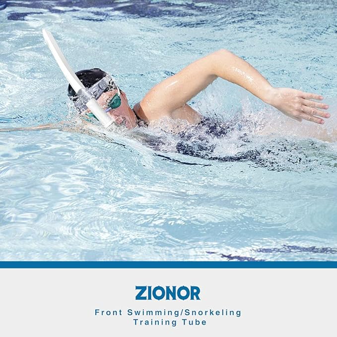 ZIONOR Snorkel Lap Swimming Swimmer Training Diving Snorkeling Comfortable Mouthpiece One-Way Purge Valve for Pool Open Water-StrideForce Fitness