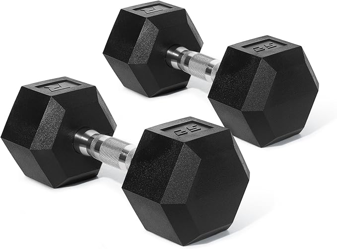 RitFit 5-650 LBS PVC Encased Hex Dumbbell Sets with Optional Rack for Home Gym, Hand weight with Chrome Handle for Strength Training, Workouts-StrideForce Fitness