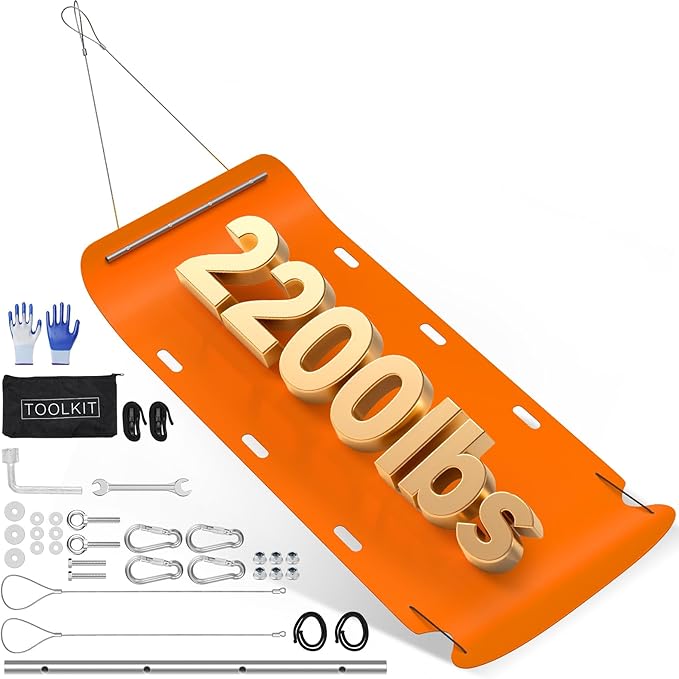 Yard Drag Sled - 48x110” Large Yard Glider Heavy-Duty Multipurpose Drag Mat Home Easy Use for Carrying Stone, Leaves, Log, Boxes-StrideForce Fitness