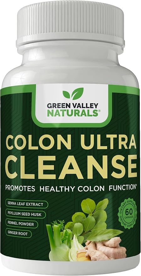 Colon Cleanse - Natural Solution to Colon Health - Natural Laxative - Constipation Relief - Gut Detox - Probiotics - Starts Working in 24 Hours - Supports Natural Bowel Rhythms (1 Bottle, 60 Count)-StrideForce Fitness