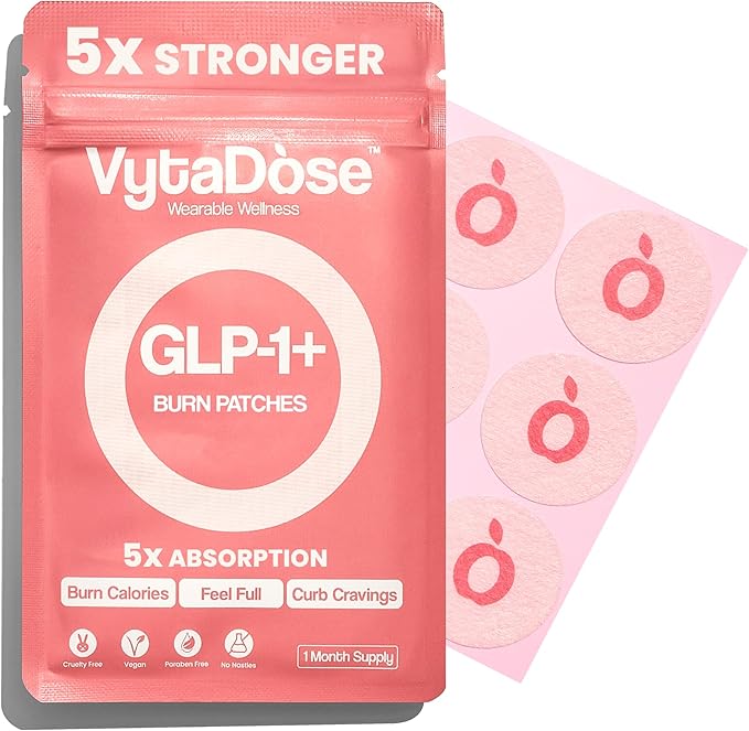 GLP1 Patches | 5X Stronger Formula | 12 Hour Extended Hunger Support | Berberine, Pomegranate, Green Tea, L-Glutamine | New & Improved Kind of GLP-1 Patches | 30 Count-StrideForce Fitness