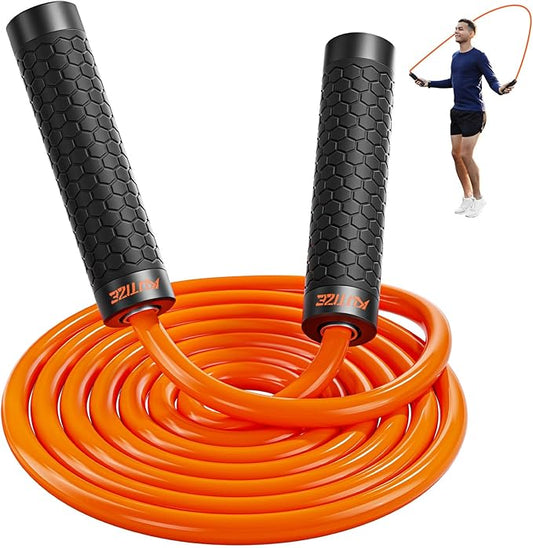 Jump Rope, Weighted Jump Rope for Men Women, Adjustable 1lb Heavy Skipping Ropes, Suitable for Boxing, Cardio, Home Fitness, Training Muscle, Home Gym Workout Equipment for Full Body Exercise-StrideForce Fitness