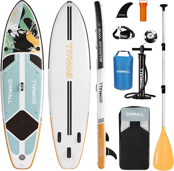 Paddle Board, Inflatable Stand Up SUP Paddle Boards for Adults & Youths of All Skill Levels, Wide & Non-Slip Deck Design Blow Up Paddleboards with Premium Accessories & Storage Bag-StrideForce Fitness