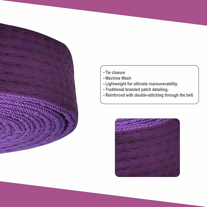 Martial Arts Belt for Karate, Judo, Aikido and Taekwondo - Durable Cotton-Polyester Blend for Adults and Kids-StrideForce Fitness