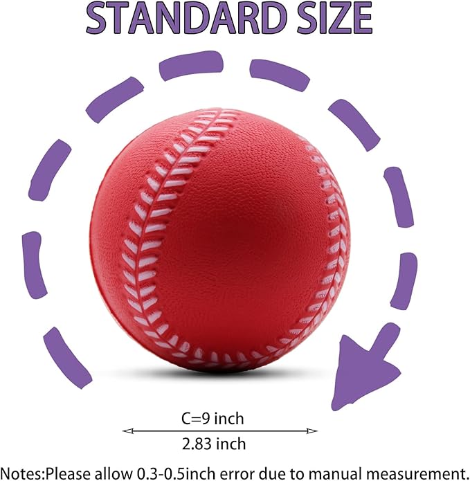 Magicorange Baseball, Foam Baseballs 20 Pack Practice Training Baseballs Unmarked Baseball Soft Toss, Batting, Fielding, Hitting, Pitching-StrideForce Fitness
