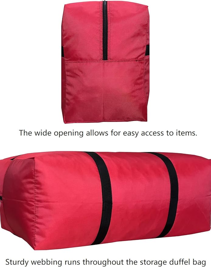 Extra Large Storage Duffle Bag with Zippers and Handles, Big Foldable Duffle Bag for Travel-StrideForce Fitness