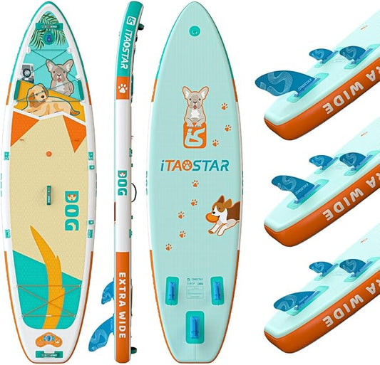 Joy 8'×29"/11'×35" Inflatable Paddle Board for Kids, One-Stop Premium SUP Accessories, Stand Up Paddle Board for More Balance, Tailored Fins for More Fun-StrideForce Fitness