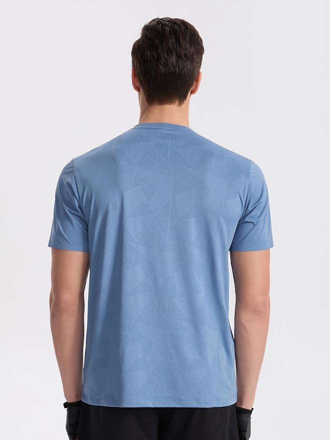 Mens Seamless Workout T-Shirts Lightweight Moisture Wicking Running Hiking Camping Tennis Pickleball Shirts for Men-StrideForce Fitness