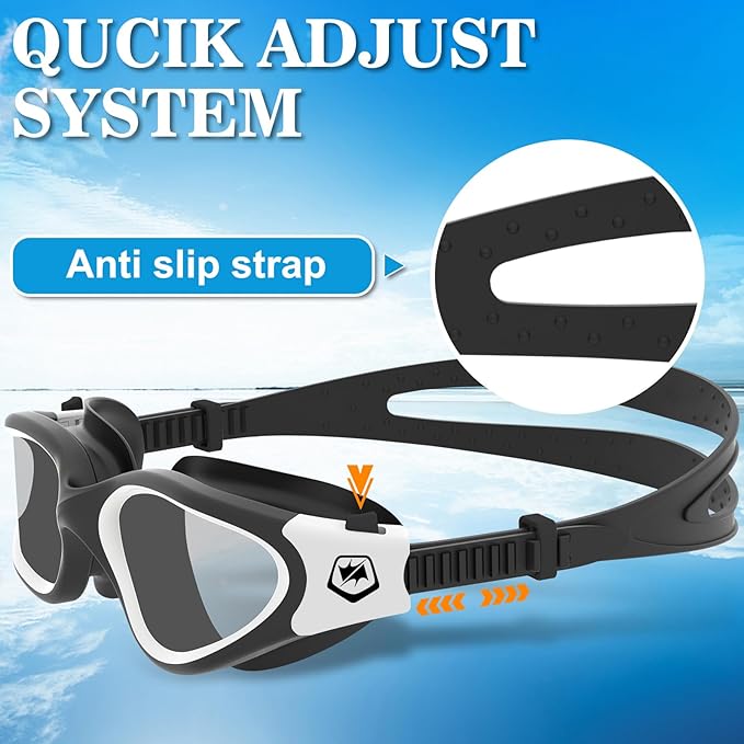 WIN.MAX Polarized Swimming Goggles Swim Pool Goggles Anti Fog Anti UV No Leakage Clear Vision for Men Women Adults Teenagers-StrideForce Fitness