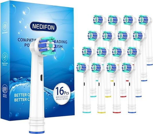 Replacement Toothbrush Heads for Oral B Braun(Individually Packaged),16 Pack Professional Electric Toothbrush Heads Compatible with Oral B 7000/Pro 1000/9600/ 5000/3000/8000 (16 Count)
