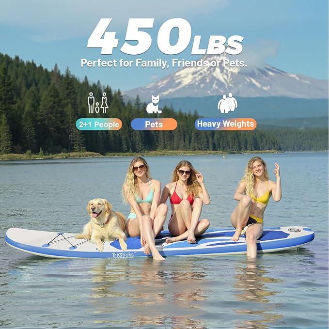10' Inflatable Stand Up Paddle Board, Ultra-Light Wide Yoga Board for All Skill Levels with Premium SUP Paddleboard Accessories, 84L Waterproof Bag, Non-Slip Comfort Deck for Youth & Adults-StrideForce Fitness