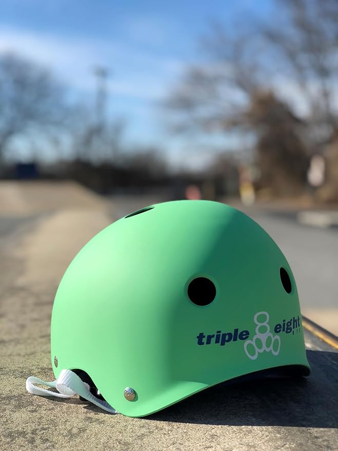Triple Eight Certified Sweatsaver Helmet for Skateboarding, BMX, Roller Derby, Roller Skating, Inline Skating, Scooter and Bike-StrideForce Fitness