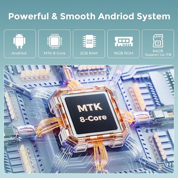 innioasis 80GB MP3 Player with Bluetooth and WiFi, MP3 Player for Kids with Spotify, Spotify Kids, Pandora, Audible, 4.0" Touch Screen Music Player with Parental Controls, Up to 1TB (White+ Sky-Blue)-StrideForce Fitness