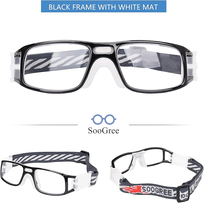 Men Basketball Glasses.Soccer Football Sport Protective Eyewear Safety Goggles,Sports Glasses For Replaceable Lens-StrideForce Fitness