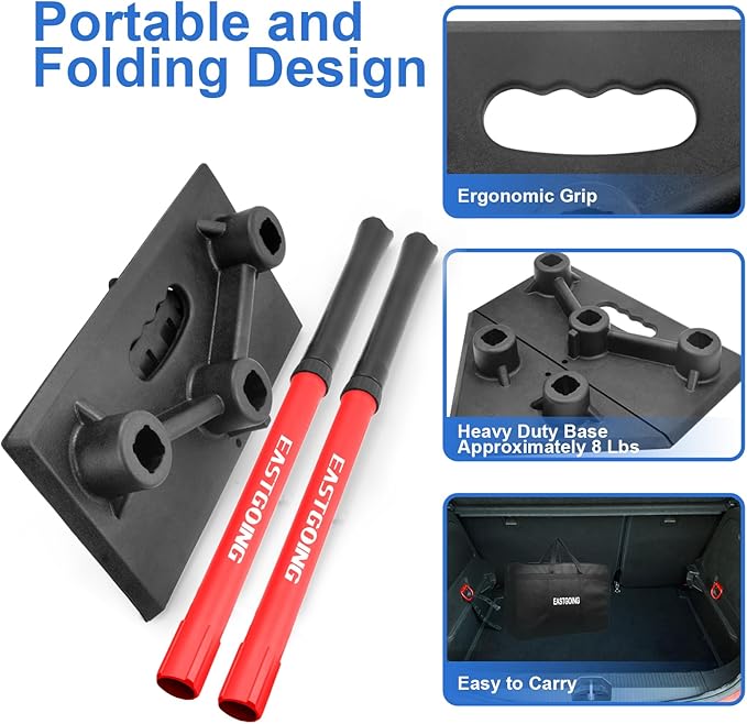 Eastgoing Heavy Duty Baseball and Softball Portable Travel Batting Tee.Adjustable 5-Position Baseball and Softball Batting Tee.Hitting Tee for Any Age Player Baseball-StrideForce Fitness