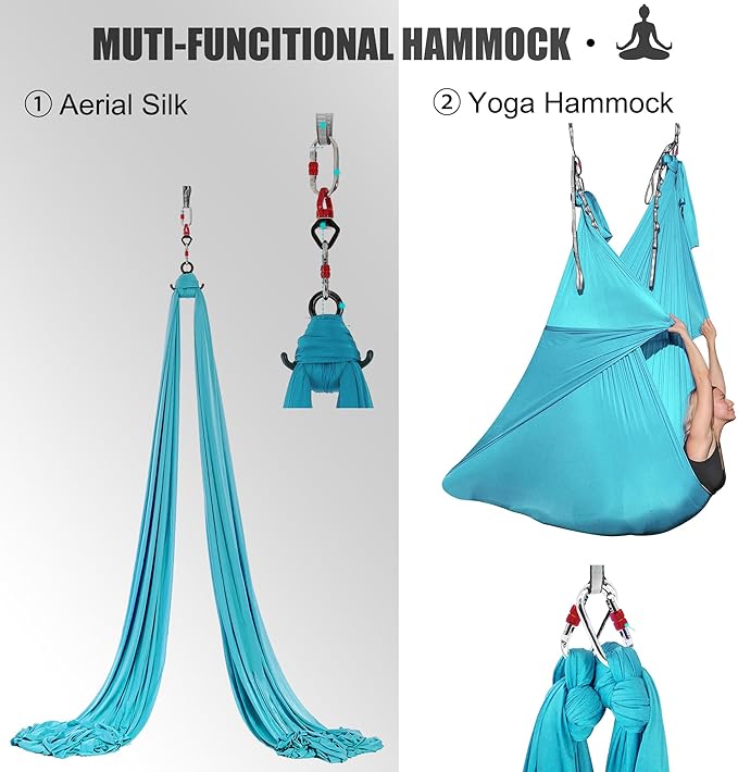 Aerial Silks 11 Yards Aerial Silks For Home Aerial Yoga Swing Aerial Yoga Hammock Swing Aerial Silk For Gymnastics-StrideForce Fitness