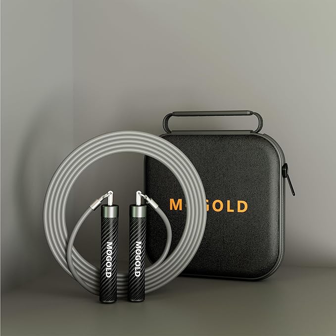 1lb Weighted Jump Ropes for Women & Men with 1/2 Pound Jump Rope Cable & Thicker Leather Jump Rope Weighted Handles, Best for Fitness, High-Intensity Strength Workouts-StrideForce Fitness