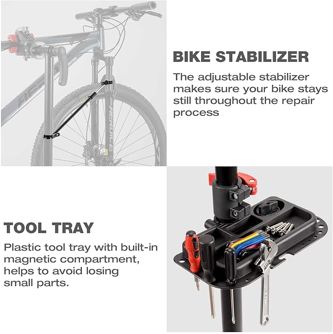 CXWXC Bike Repair Stand - Bike Stand For Maintenance Workstand - Ebike Repair Stand Shop Home Mechanics for E Bike, Bike Mountain Bike and Road Bike (Style:F)-StrideForce Fitness