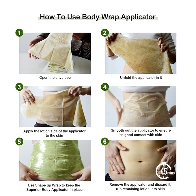 Neutriherbs Body Applicator with Wrap, Effective Nature Formula to Shape, Tone, Firm Body, Works for Belly, Stomach,Legs,Arms,Buttocks (5pcs)-StrideForce Fitness