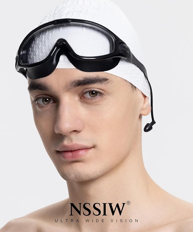 NSSIW Goggles Swimming Adult Swim-Goggles: Wide View with UV400 Protection Anti Fog No Leak for Men and Women 3 Pack-StrideForce Fitness