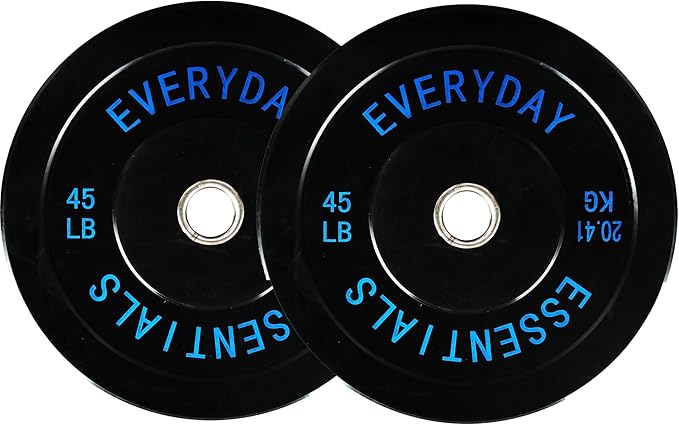 2-Inch Olympic Bumper Plates, Perfect Weight Plates for Weightlifting and Strength Training, Multiple Weights Available-StrideForce Fitness