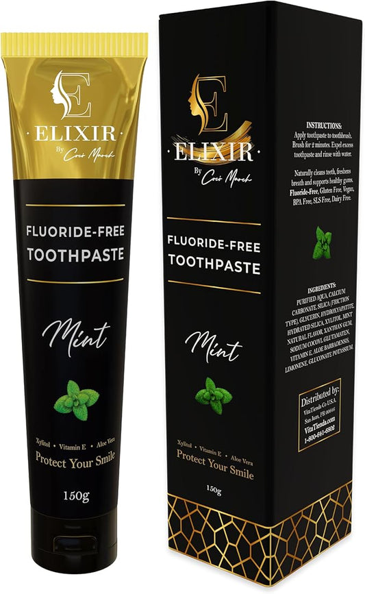 Fluoride Free Brightening Natural Toothpaste Mint Adult 5.3 oz (150g) by Cocó March