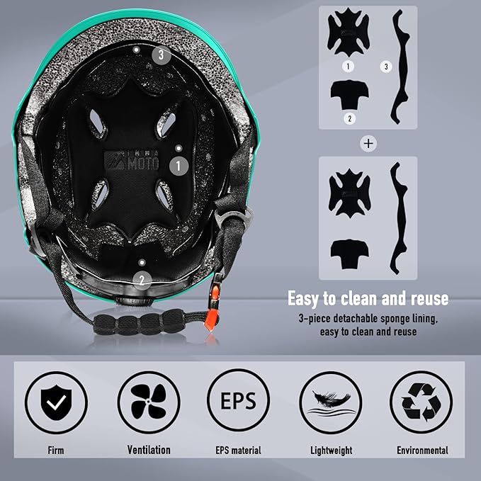 Skateboard Helmet for Adults - Adjustable Certified Safety Adults Helmet for Skateboarding Bike Bicycle Scooter Cycling Skate Skating Multisport Helmets for Women Men Boys Girls Kids Youth-StrideForce Fitness