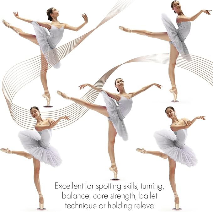 Ballet Pirouette Disc for Dancers - Portable Turn Disc for Dancing on Releve, Gymnastics and Ice Skaters - for Better Pirouette Technique, Releve, Turns and Dance Spinning-StrideForce Fitness