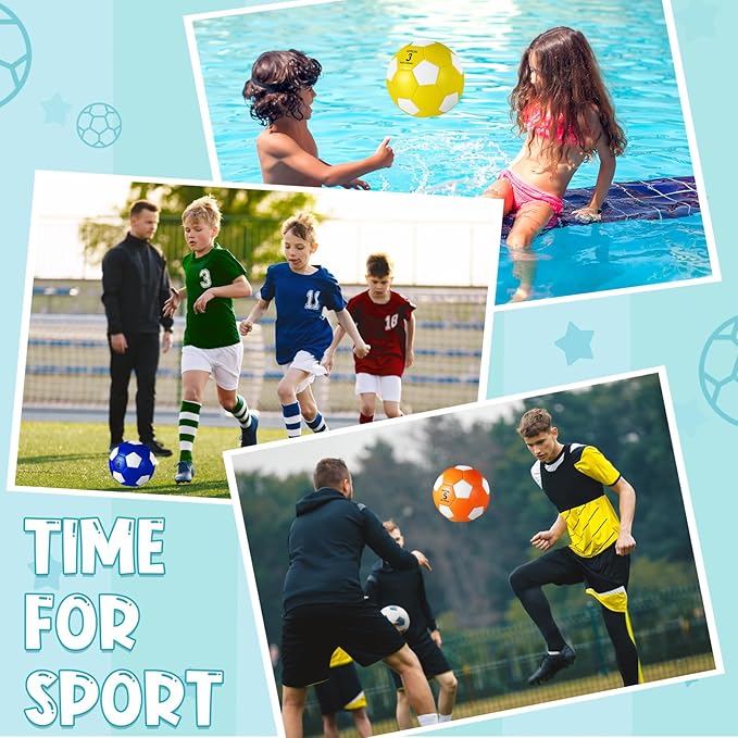 Libima 12 Pcs Soccer Balls with Pump Official Size 3/4/5 Soccer Ball Bulk for Child Adult School Sport Training Practice Christmas Operation-StrideForce Fitness