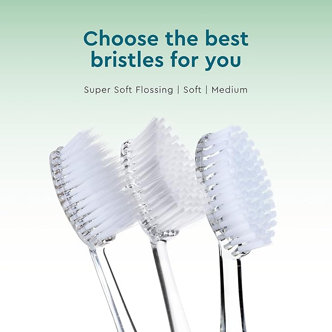 RADIUS Toothbrush Replacement Brush Heads 2-Count Improve Gum Health & Reduce Gum Issues - Super Soft - Pack of 1