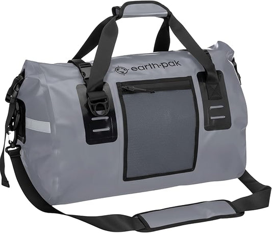Earth Pak Waterproof Duffel Bag - Heavy Duty Motorcycle Dry Bag with Large Storage Space Perfect for Traveling, Camping, Kayaking, Fishing & Canoeing Bag 50L/70L/90L/120L Sizes-StrideForce Fitness