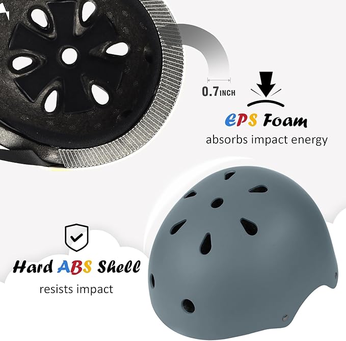 Kids Bike Helmet, Adjustable and Multi-Sport, from Toddler to Youth, 3 Sizes-StrideForce Fitness