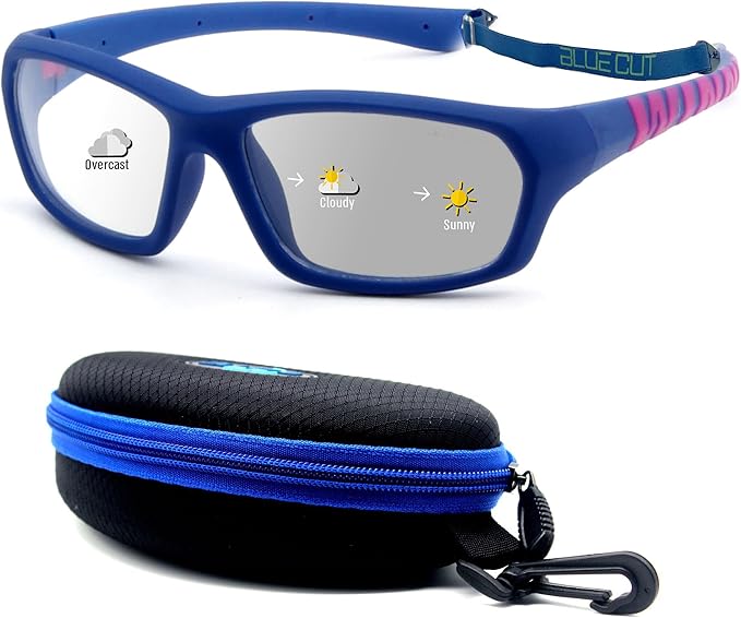 BLUE CUT Sports Protection Goggles, Photochromic Lenses Safety Glasses for Basketball, Pickleball and Outdoor Sports-StrideForce Fitness