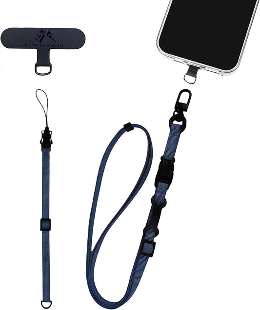 Cell Phone Strap Adjustable Wrist Strap Crossbody Cellphone Holder Extra Long Phone Lanyard Wrist Lanyard (Navy)-StrideForce Fitness