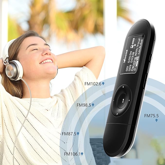 Mp3 Player, USB Mp3 Player with FM Radio, idoooz U2 8GB Music Player Expandable UP to 32 GB, USB Stick Mp3 Player for Running, Recording, Gym, Jogging, Sports, Lossless Sound Quality-StrideForce Fitness