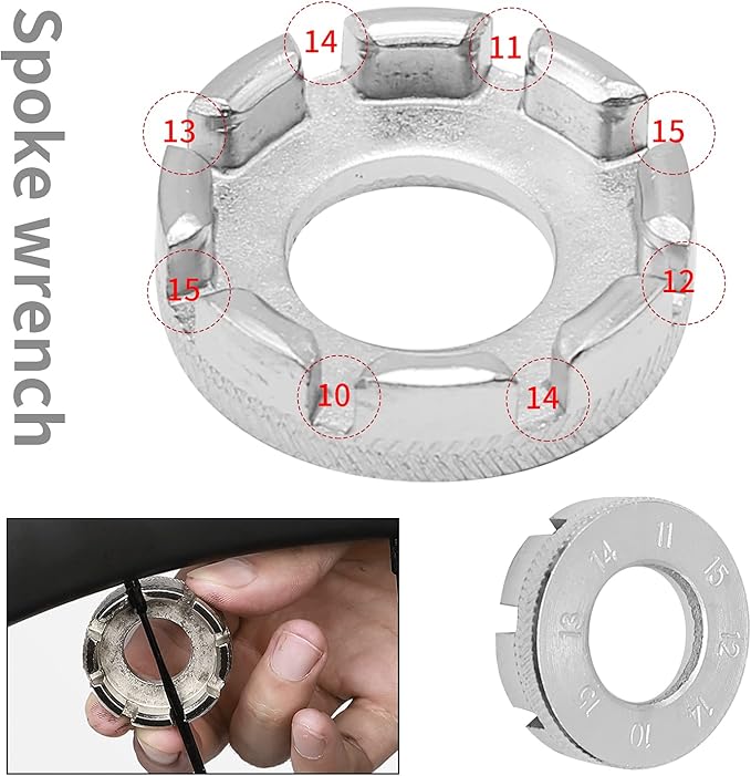 6 Pcs Bicycle Repair Tools Kit, Bike Cassette Removal Tool, Sprocket Removal Tools Sprocket Remover for Mountain Bike, Road Bike-StrideForce Fitness